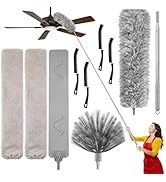 MimAuto 100-inch Duster with Extension Pole, 9-in-1 Cobweb Duster Kit Includes Spider Web Brush &...