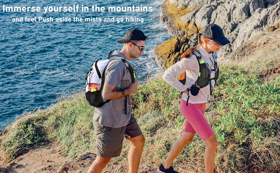 Hydration Pack Backpack with 70 oz 2L Water Bladder for Running women men
