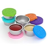 VOLCANOES CLUB Salad Dressing Container To Go - 6×1.5oz Mini Stainless Steel Food Storage Condime...