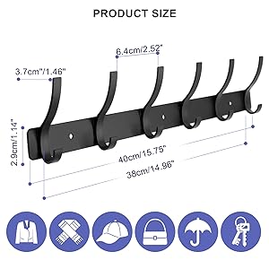 wall coat rack with hooks