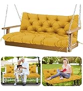 GZXAGZJ Porch Swing Cushions Outdoor 48x40 inch Waterproof Thicken 5" Outdoor Swing Replacement C...