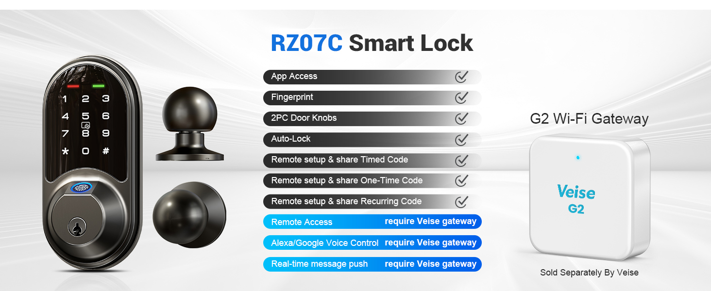 keyless entry door lock with handle