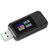 YOJOCK USB Tester Multimeter Digital 4-30V 0-6.5A, QC 3.0 Power Meter Voltage and Current Tester ...