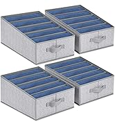 DIMJ Wardrobe Clothes Organizer, Clothes Organizer for Folded Clothes, 5 Grids Trapezoid Clothes ...