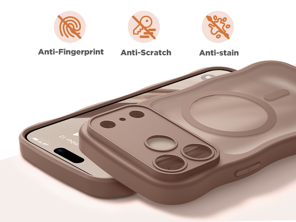For iPhone 18 Pro Case Compatible with MagSafe Wavy Shockproof Slim Cute Wave Drop Protection
