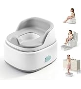 lalalark 3-in-1 Toddler Potty Training Toilet, Baby Potty Training Seat & Step Stool with Seamles...
