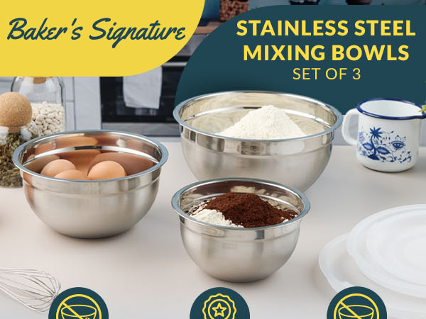 stainless steel mixing bowl set