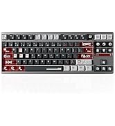 JSJT Clear PC Through Keycaps + PBT Keycap,Moon Project Theme Keycaps 183 Keys Cherry Profile Key...