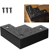 Foxwake Black Metal Corner Protector 3.3 * 3.3 * 1 in Decorative Wood Funiture 4pcs Barn Sliding ...