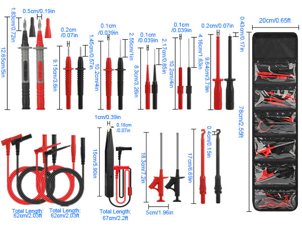 Silicone Multimeter Test Leads Kit Multimeter test leads kit • Silicone test leads