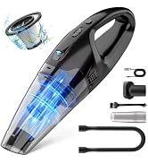 BSRCO Handheld Vacuum, 120W High Power Hand Held Vacuum Cordless Rechargeable with Washable HEPA ...