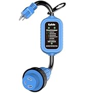 EyGde 30 Amp to 15 Amp 110V RV Adapter with Surge Protector 5000Joules, 15Amp to 30Amp RV Power A...
