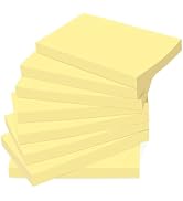 1200 Pcs Large Sticky Notes Yellow 76 x 127mm/3 x 5 in,12 Pads Self-Stick Notes,Super Adhesive St...