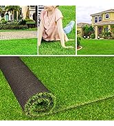 Artificial Grass Fake Grass Lawn Turf 4 ft x 6 ft, ZGR Realistic Synthetic Pet Turf Garden Landsc...