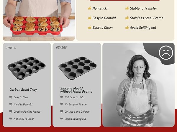SILICONE MUFFIN PANS