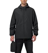 UIQUR Mens Rain Jacket Lightweight Windbreaker Waterproof Raincoat Cycling Running Hiking Gear Ho...