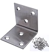 mxuteuk 8pcs L Shape Angle Brackets Stainless Steel 90 Degree Right Fastener Corner Braces, 50mm ...