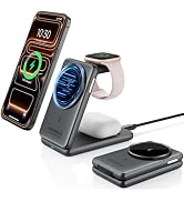 Wireless Charger for Apple, 3 in 1 MagSafe Charger Foldable Magnetic Charger for iPhone 17/16/15/...