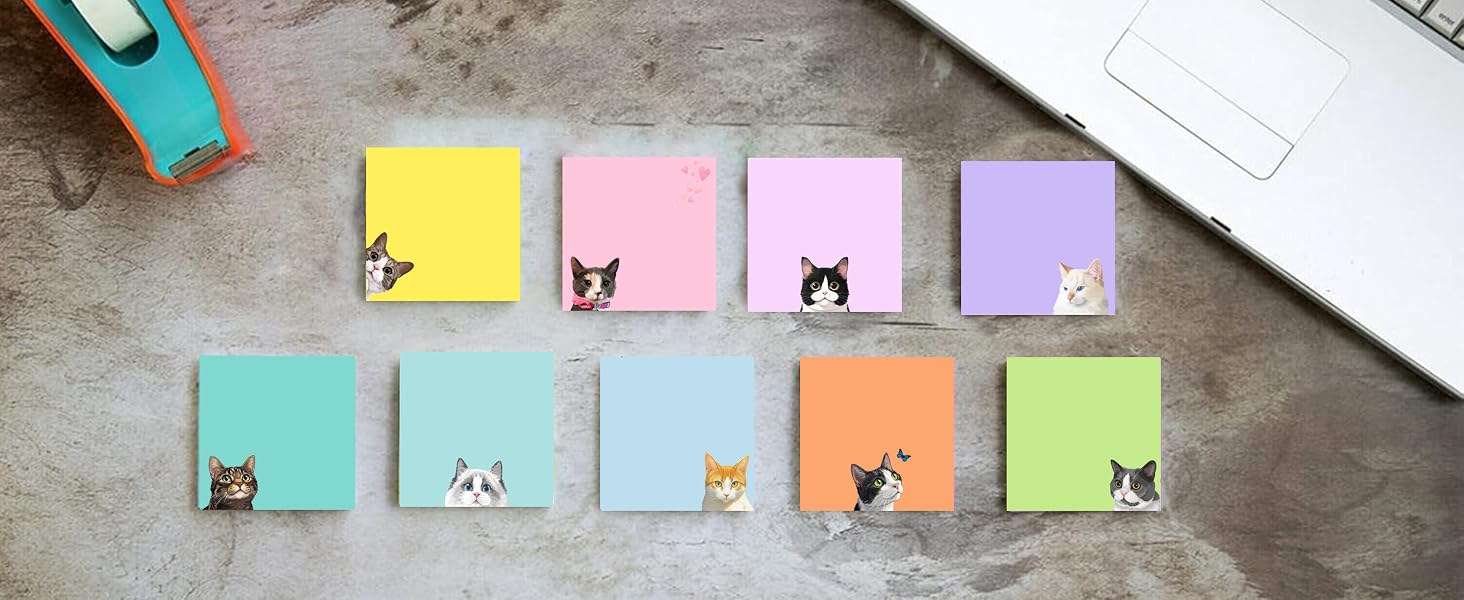Cat sticky notes