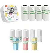 XenGro Mini Sticker Printer Bundle – Portable Inkless Bluetooth Thermal Printer with BPA-Free Col...