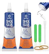 Shoe Glue Sole Repair Kit, 15ML x2 Heavy Duty Shoe Adhesive, Waterproof, Flexible, Clear-Drying f...