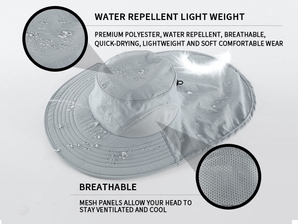 water repellent unisex sun hat