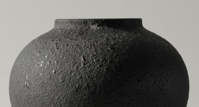 large round vase, black home decor, pottery barn, west elm, athropologie