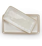 Famiware Serving Platter, Rectangular 15.67/14.1/12.6 inch Serving Dishes for Entertaining, Micro...