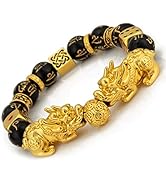 ZenBless Feng Shui Black Obsidian Bracelet Pixiu Bracelet for Women Men Feng Shui Bracelet Prospe...
