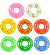 Housoutil Mini Swimming Ring, 8pcs Mini Swim Floating Pool, 3. 54in Cute Duck Lifebuoy Decorative...