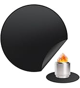 Rumlick 36" Fire Pit Mat for Solo Stove Bonfire, Round Fireproof Under Grill Mats for Outdoor Gri...