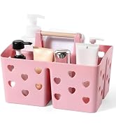 NINU Portable Shower Caddy Plastic Shower Basket Organizer Divided Bathroom Caddy Storage Cleanni...