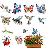 Muzagroo Art 10 Pcs Diamond Art Kits for Garden Decor Butterflies Hummingbirds Swaying in The Win...