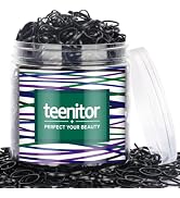 Teenitor 2000pcs Black Hair Rubber Bands Soft Elastic Hair Ties for Kids Girls Elastic Ties Braids