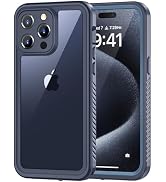 Lanhiem iPhone 15 Pro Case, IP68 Waterproof Dustproof Shockproof Case with Built-in Screen Protec...