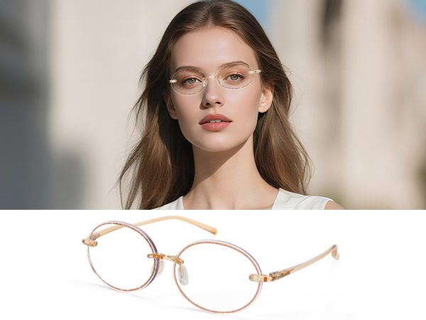 reading glasses women, blue light blocking reading glasses, rimless reading glasses