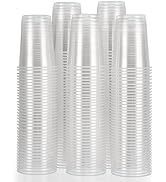 BZOM Clear Plastic Party Cups - 100 Pack, 8 Oz Each
