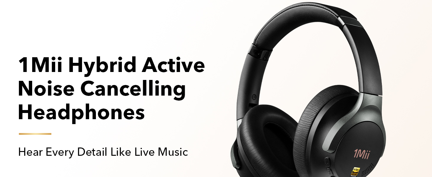 1Mii Hybrid Active Nose Cancelling Headphones