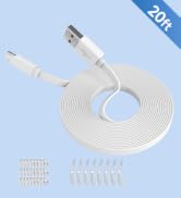 ANLINK 20ft Flat Micro USB Cable, Charging and Data Sync, 6M Micro USB Cord for WyzeCam, Wyze Cam...