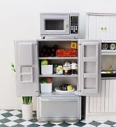 Miniature Dollhouse Refrigerator Decoration Accessories 1:12 Scale Mini Fridge Kitchen Living Roo...