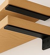 Floating Shelf Bracket 6 Inch of 4 Pack Heavy Duty Shelf Brackets Brackets for Shelves Black Coat...