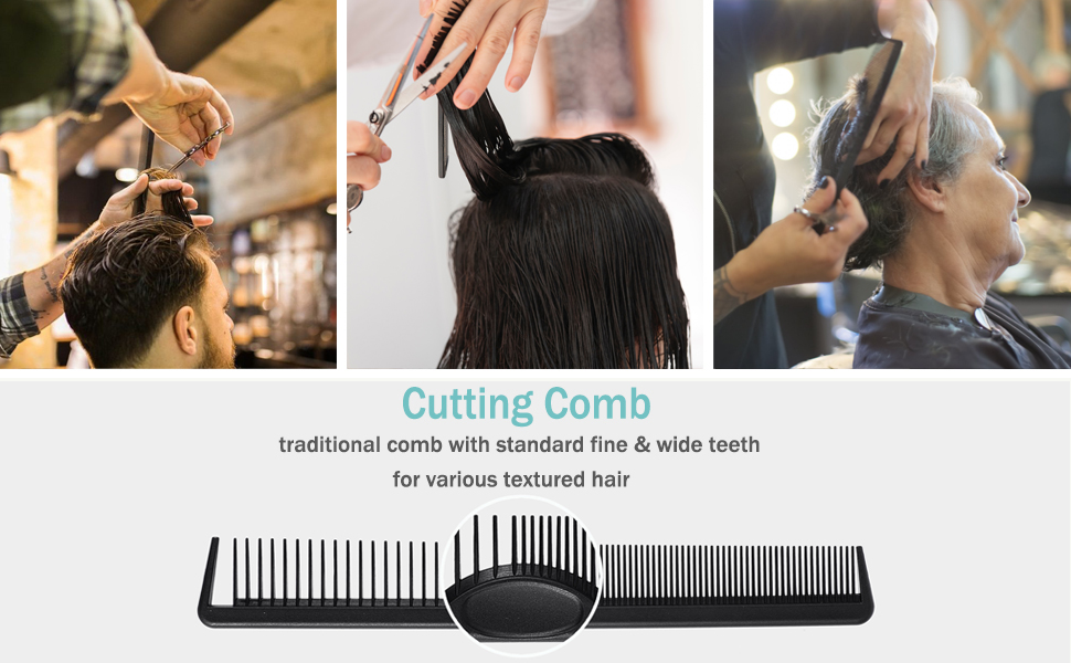 Carbon Long Cutting Comb, General Grooming Comb,Hair Salon-Anti static, Heat Resistant