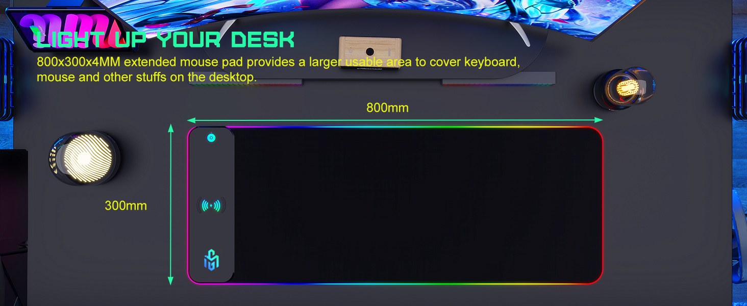 mouse pad led