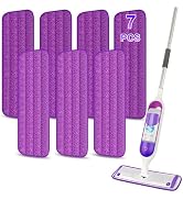 7 Pack Reusable Mop Pads for Swiffer PowerMop -MEXERRIS Microfiber Mops Refill Wet Mop Pads Washa...
