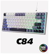 RK ROYAL KLUDGE C84 HE Rapid Trigger Gaming Keyboard, 75% TKL Wired RGB Mechanical Keyboard, Hall...