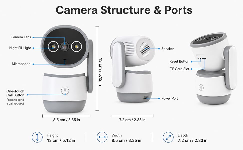 TF card not included. Cloud storage service may require a subscription.