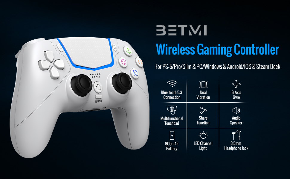 for ps-5 controller wireless bluetooth connect