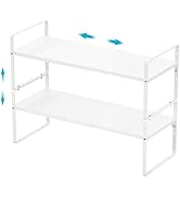 iPEGTOP Expandable Cabinet Storage Shelf Organizer Rack, Heavy Duty Steel Metal Spice Rack Adjust...