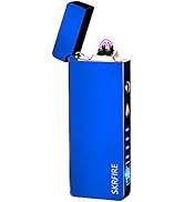SKRFIRE Dual Arc Electric Rechargeable Lighter USB Cool Electronic Windproof Lighter with LED Bat...