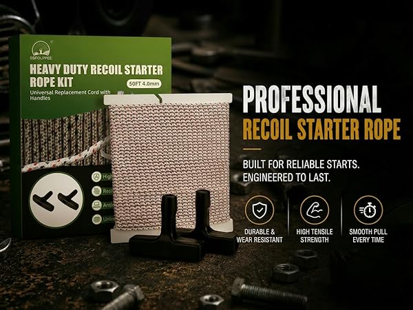 heavy duty recoil rope